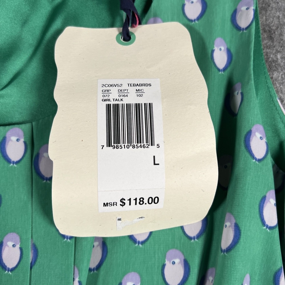 Chelsea & Violet Women's Dress Size Large Green Elastic Sleeveless Sundress $118 - Picture 3 of 8